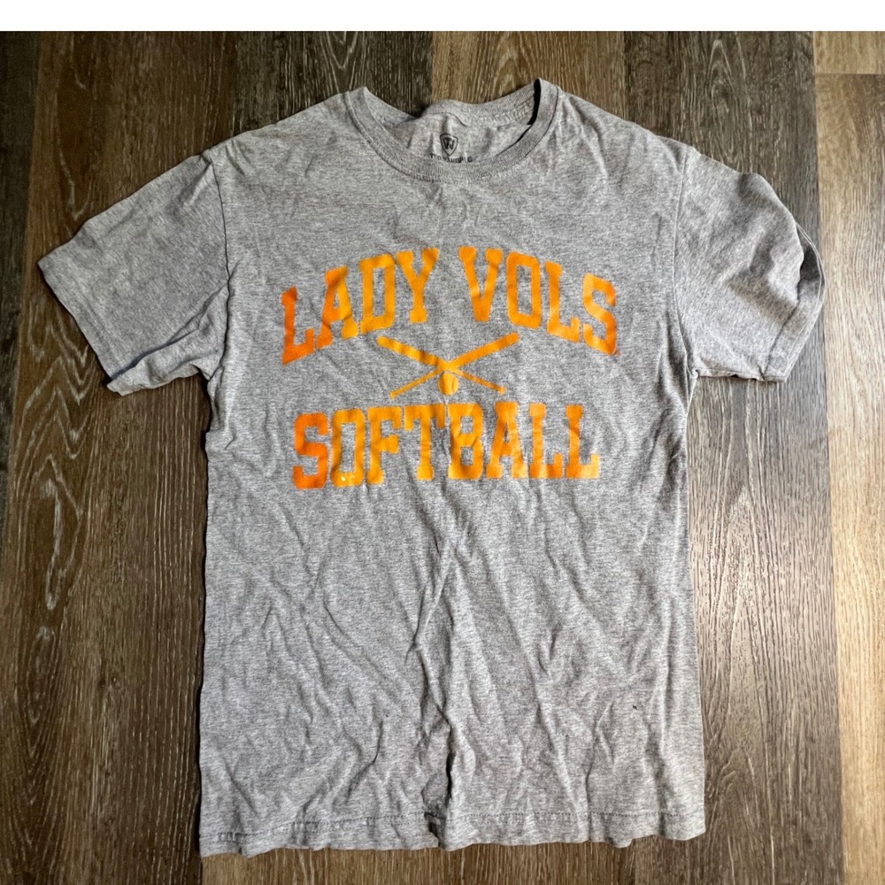 Top of the World T-Shirt Women Small Gray Lady Vols Softball Tennessee NCAA